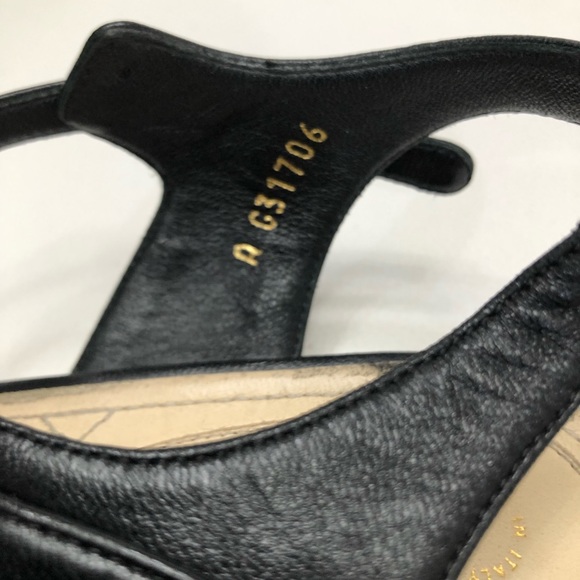 CHANEL Chain Lambskin Black CC Logo Sandals Sz 39 - Picture 9 of 11